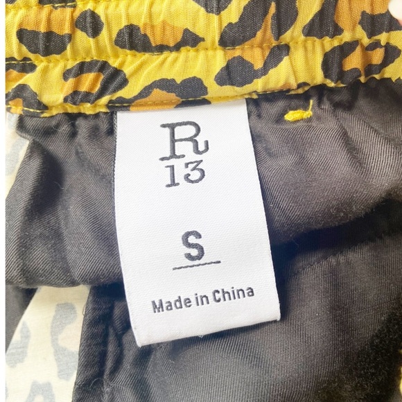 R13 Harem Jogger Pants Yellow Leopard size Small - Picture 11 of 13